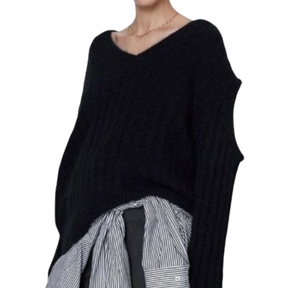 NWT Zara Alpaca And Wool Blend Oversized Sweater - Picture 4 of 10